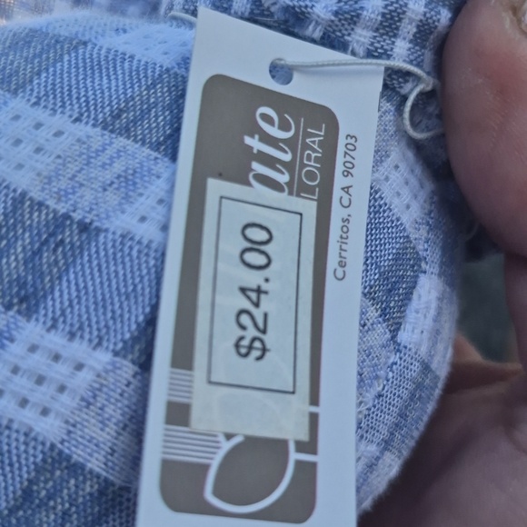 Country Farmhouse Blue Gingham Bunny – Weighted Bottom, Poseable Ears – NWT - Picture 4 of 4